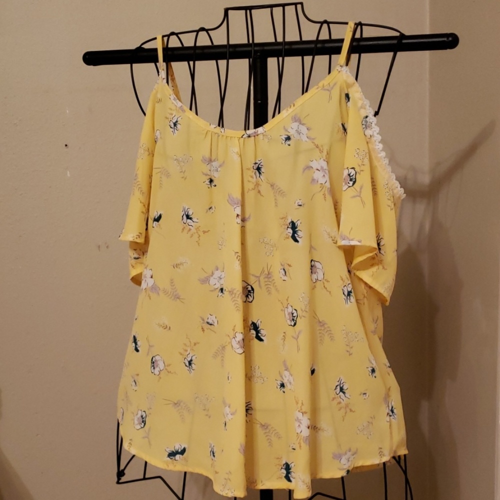 Sienna Sky Cold Shoulder Floral Top